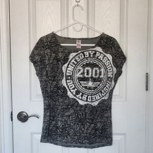 Zumba Inspired By You Tee Shirt Go for Gunmetal Color Size M